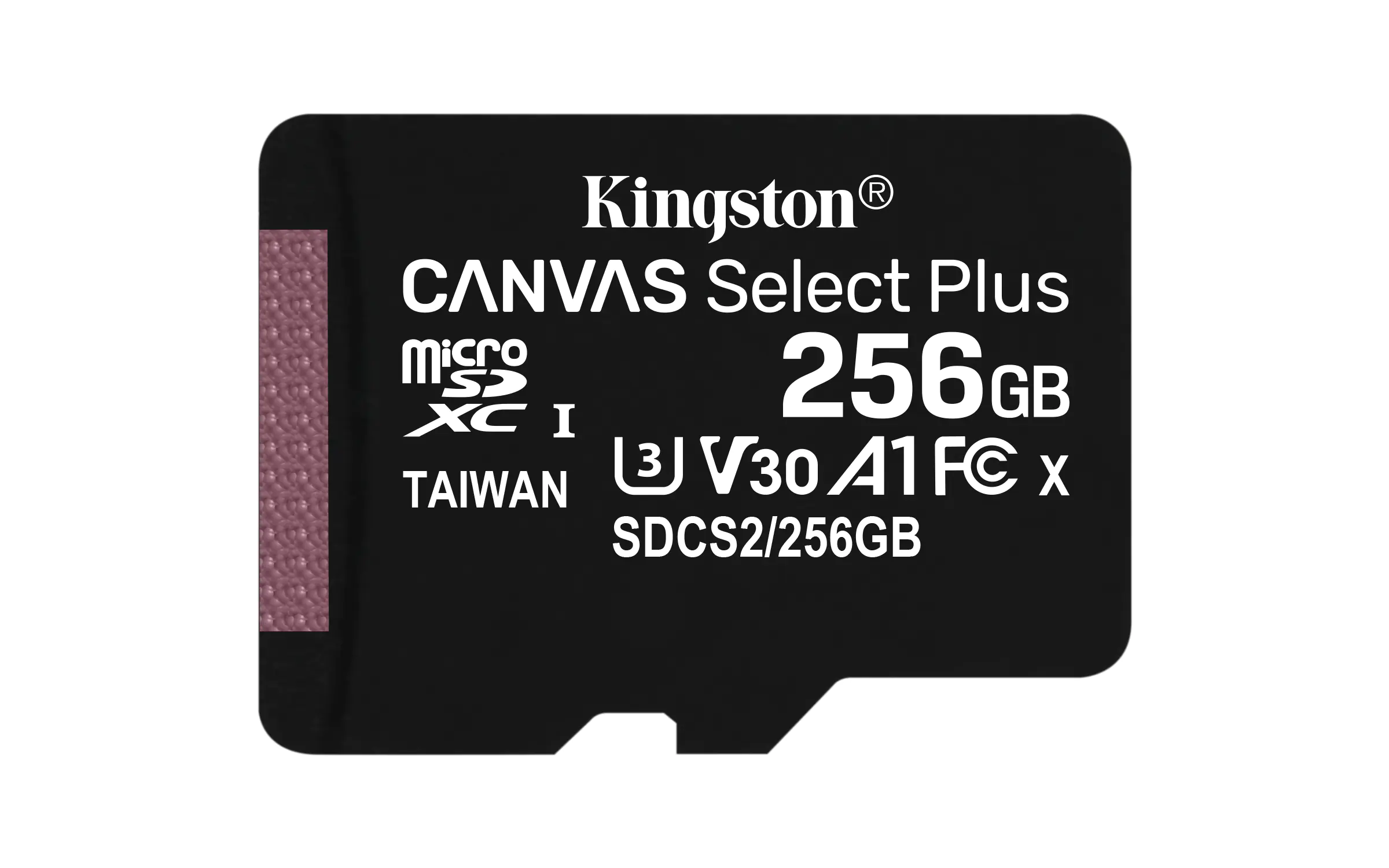 Kingston Canvas Select Plus - Flash-Speicherkarte - 256 GB - A1 / Video Class V30 / UHS Class 3 / Class10 - microSDXC UHS-I Kingston Canvas Select Plus - Flash-Speicherkarte - 256 GB - A1 / Video Class V30 / UHS Class 3 / Class10 - microSDXC UHS-I