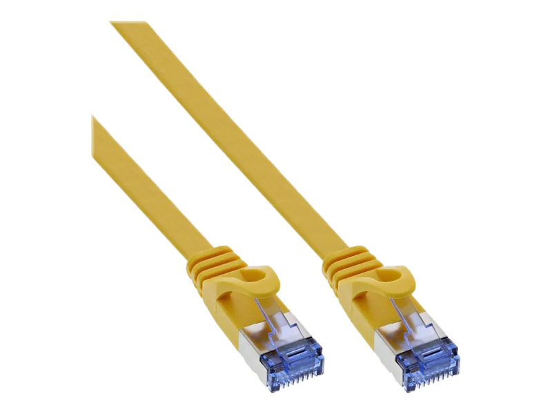 InLine Patchkabel flach - U/FTP - Cat.6A - gelb - 1 m 71801Y