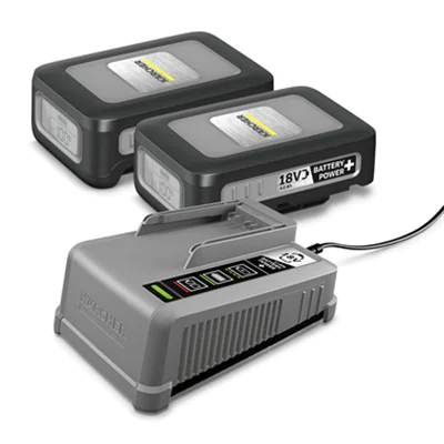 Kärcher Akkuladegerät Starter Kit Battery Power+ 18/30 2 x 18 V / 3,0Ah Battery Power+ Akku 18 V Kärcher Battery Power+/-Wechselakkus 80 %: 1h 100-240V 50-60Hz Kärcher Akkuladegerät Starter Kit Battery Power+ 18/30 2 x 18 V / 3,0Ah Battery Power+ Akku 18 V Kärcher Battery Power+/-Wechselakkus 80 %: 1h 100-240V 50-60Hz