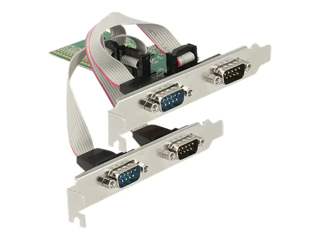 DeLock PCI Express Card > 4 x Serial RS-232 - Serieller Adapter - PCIe 2.0 Low-Profile - RS-232 x 4