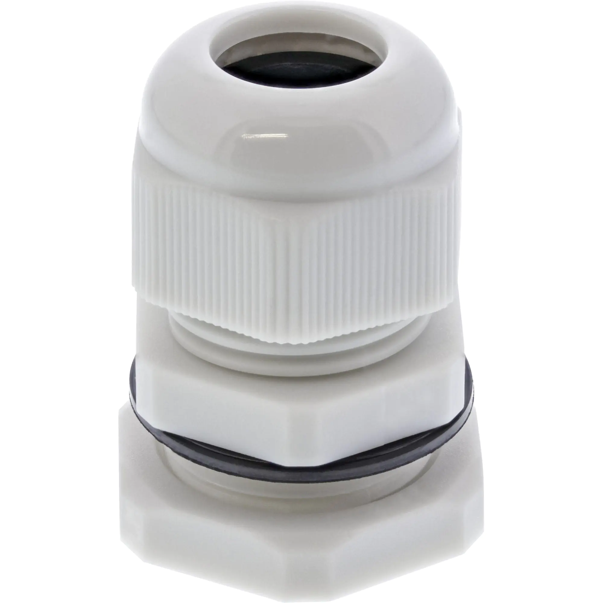 InLine Kabeldurchführung PG 7 Nylon IP68 3,5-6mm - grau - 10 Stück
