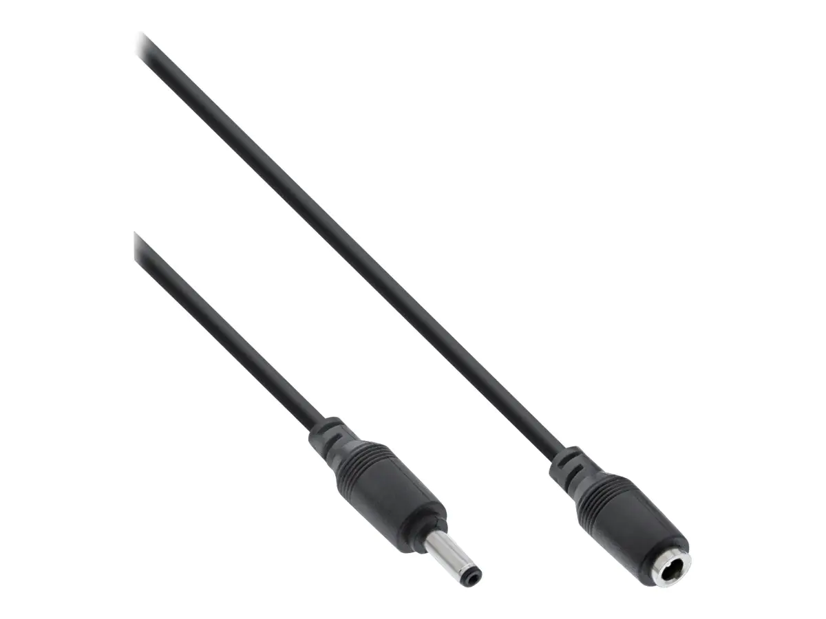 InLine - Spannungsversorgungs-Verlängerungskabel - Gleichstromstecker 4,0 x 1,7 mm (M) zu Gleichstromstecker 4,0 x 1,7 mm (W) - 1 m - Schwarz