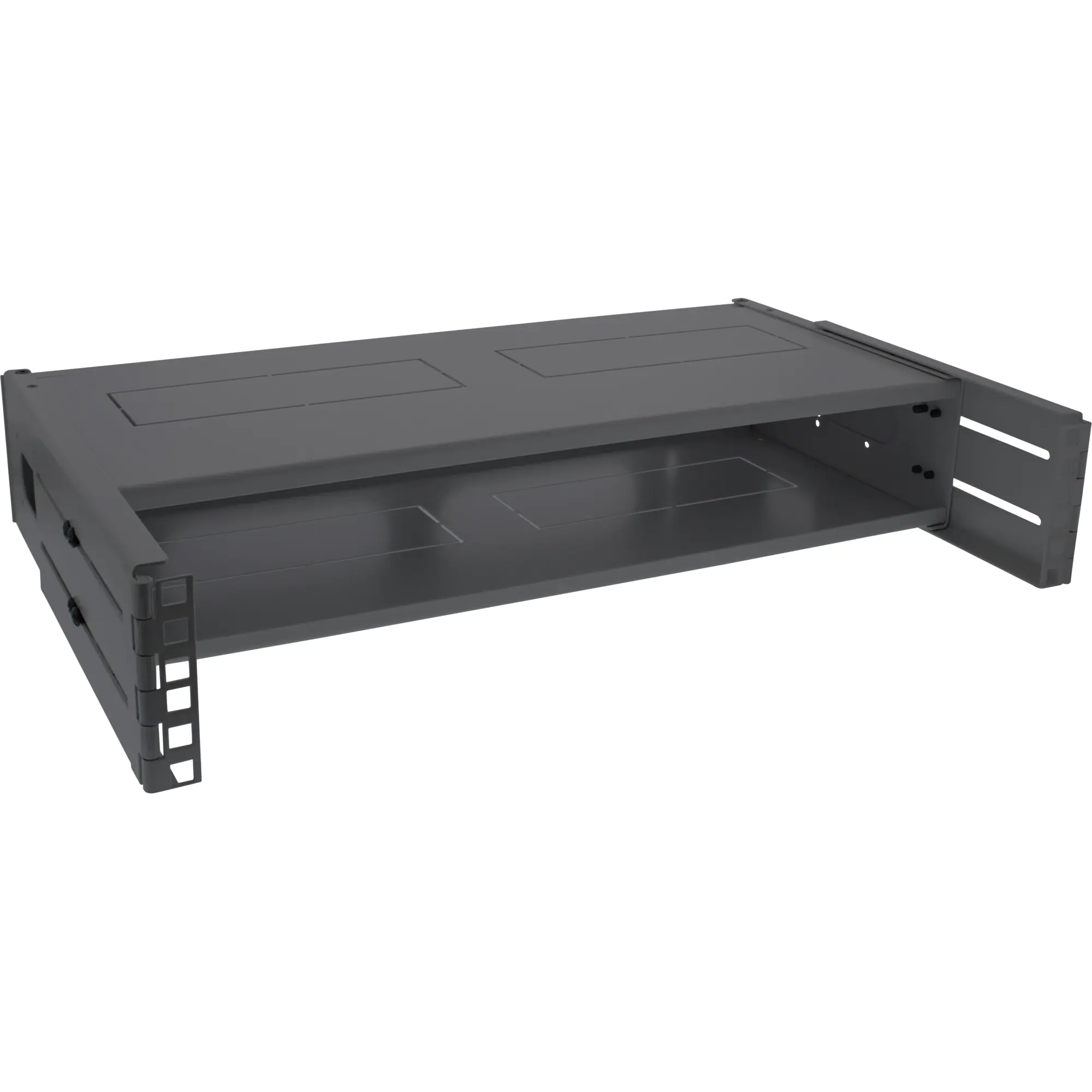 InLine - Schrank - geeignet für Wandmontage - RAL 9005, Deep Black - 2U - 48.3 cm (19")