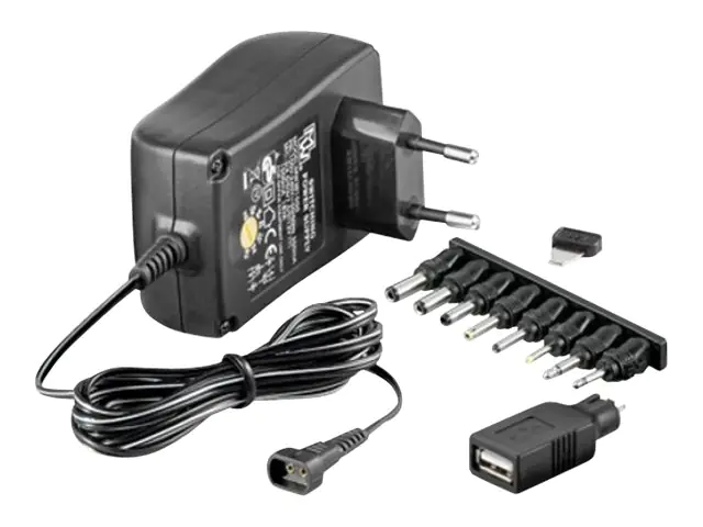 Techly - Netzteil - 18 Watt - 1.5 A - Schwarz