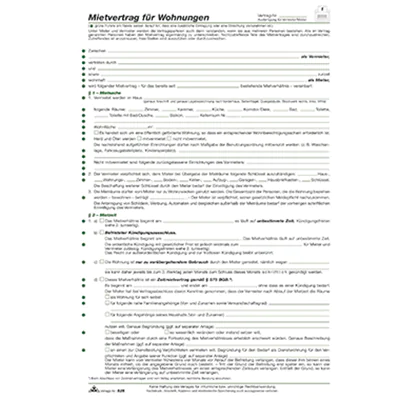 RNK Mietvertrag 525 Wohnung DIN A4 6Blatt RNK Mietvertrag 525 Wohnung DIN A4 6Blatt