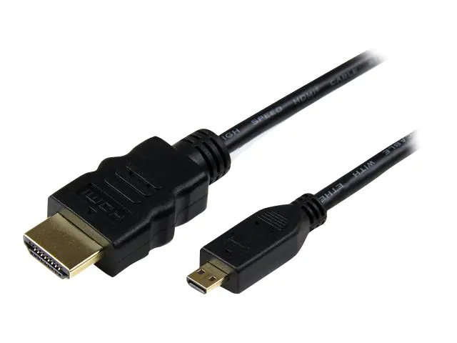 StarTech 2 m High Speed HDMI-Kabel mit Ethernet - HDMI auf HDMI Micro - Stecker/Stecker - HDMI-Kabel mit Ethernet - HDMI männlich zu 19 pin micro HDMI Type D männlich - 2 m - Schwarz StarTech 2 m High Speed HDMI-Kabel mit Ethernet - HDMI auf HDMI Micro - Stecker/Stecker - HDMI-Kabel mit Ethernet - HDMI männlich zu 19 pin micro HDMI Type D männlich - 2 m - Schwarz