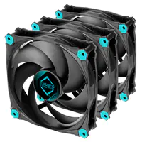 Iceberg Thermal IceGale - Gehäuselüfter - 120 mm - Schwarz (Packung mit 3)