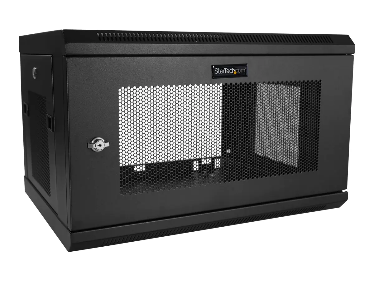 StarTech 6HE wandmontage Server Rack - bis zu 43cm tief - Gehäuse mit Scharnier - Netzwerkschrank - Server Schrank - Schrank für Rack-Gehäuse - geeignet für Wandmontage - Schwarz - 6U StarTech 6HE wandmontage Server Rack - bis zu 43cm tief - Gehäuse mit Scharnier - Netzwerkschrank - Server Schrank - Schrank für Rack-Gehäuse - geeignet für Wandmontage - Schwarz - 6U