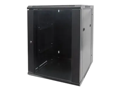 Intellinet Network Cabinet, Wall Mount (Double Section Hinged Swing Out), 15U, Usable Depth 425mm/Width 540mm, Black, Assembled, Max 30kg, Swings out for access to back of cabinet when installed on wall, 19",Parts for wall install (eg screws/rawl plugs) n Intellinet Network Cabinet, Wall Mount (Double Section Hinged Swing Out), 15U, Usable Depth 425mm/Width 540mm, Black, Assembled, Max 30kg, Swings out for access to back of cabinet when installed on wall, 19",Parts for wall install (eg screws/rawl plugs) n