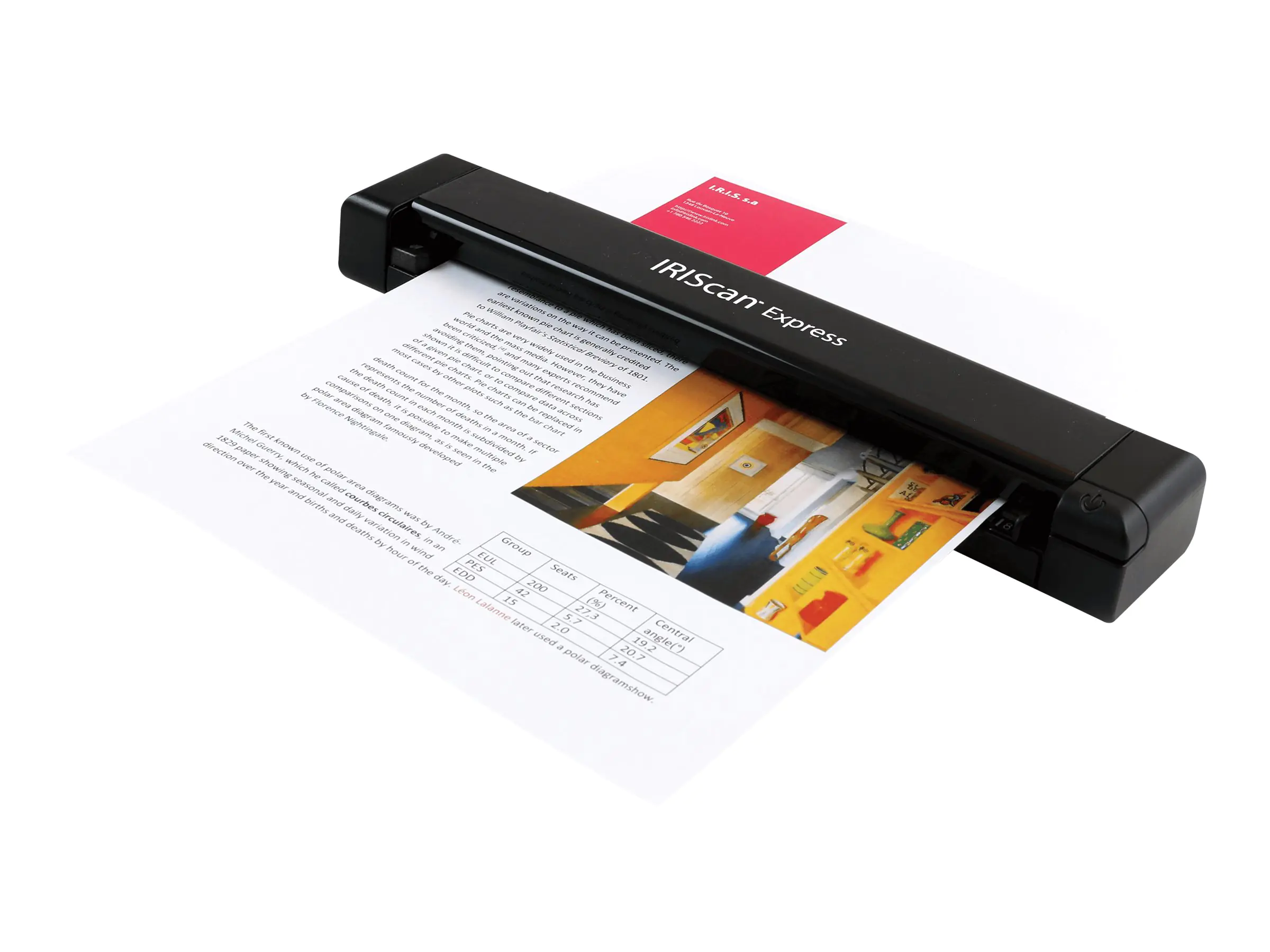 IRIS IRIScan Express 4 - Einzelblatt-Scanner - Contact Image Sensor (CIS) - A4/Letter - 1200 dpi - USB