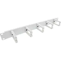 InLine 19" Kabelführungspanel 5 kleine Bügel RAL 7035 grau