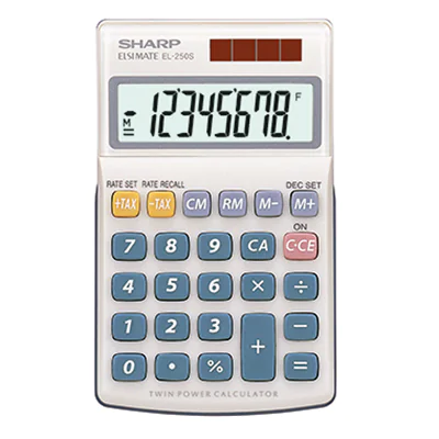 Sharp Taschenrechner EL-250S 8stellig Solar/Batterie Sharp Taschenrechner EL-250S 8stellig Solar/Batterie