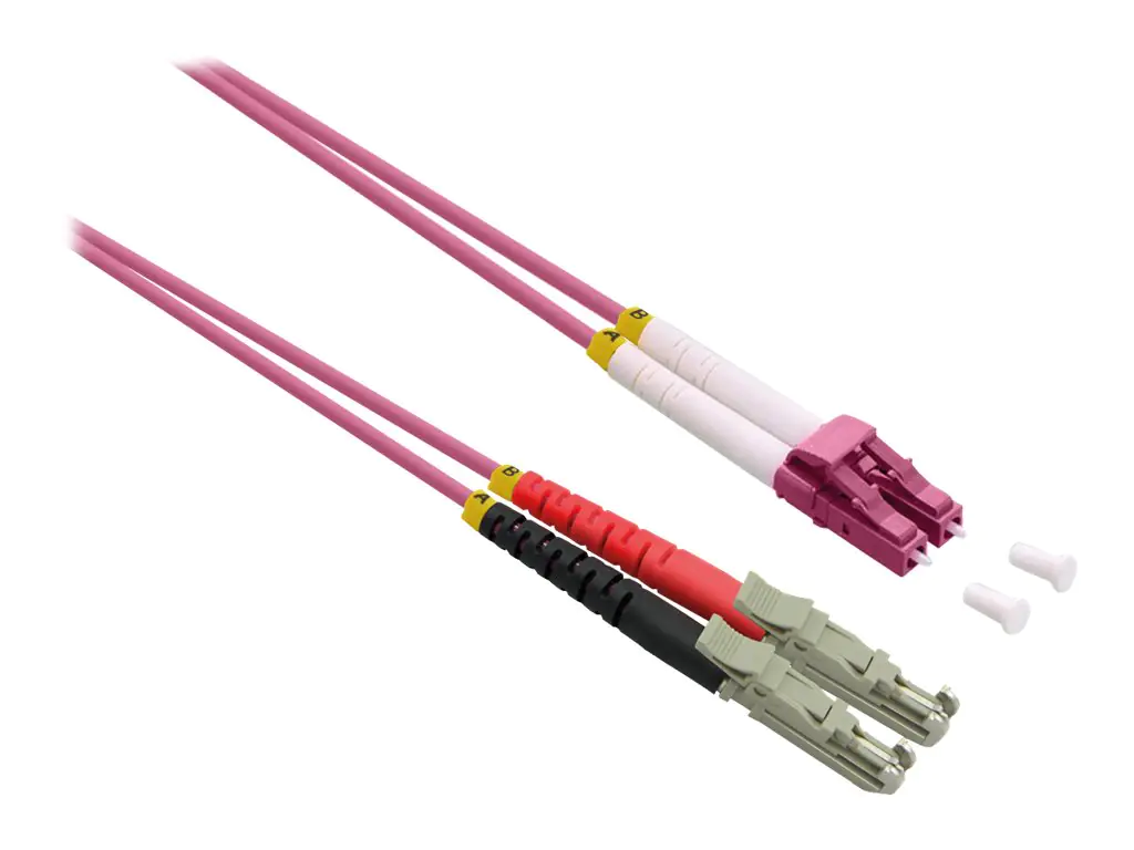 Roline - Patch-Kabel - LSH/UPC Multimode (M) zu LC/UPC Multi-Modus (M) - 10 m - Glasfaser - Duplex - 50/125 Mikrometer - OM4 - halogenfrei - violett