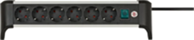 Brennenstuhl 1391040600, 3 m, Drinnen, Abgewinkelt, IP20, Aluminium, Schwarz, Silber