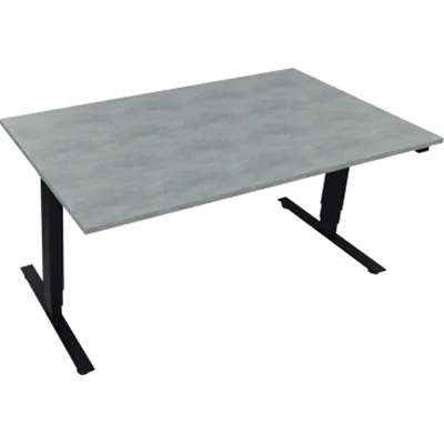 Sitz-/Stehtisch T-Kufe klappbar B1600xT900xH625-1285 an/Beton Sitz-/Stehtisch T-Kufe klappbar B1600xT900xH625-1285 an/Beton