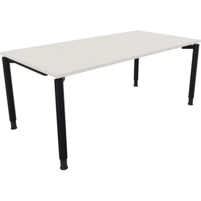 Schreibtisch Vierfuß Rundrohr B1800xT900xH680-820 an/Weiß Schreibtisch Vierfuß Rundrohr B1800xT900xH680-820 an/Weiß