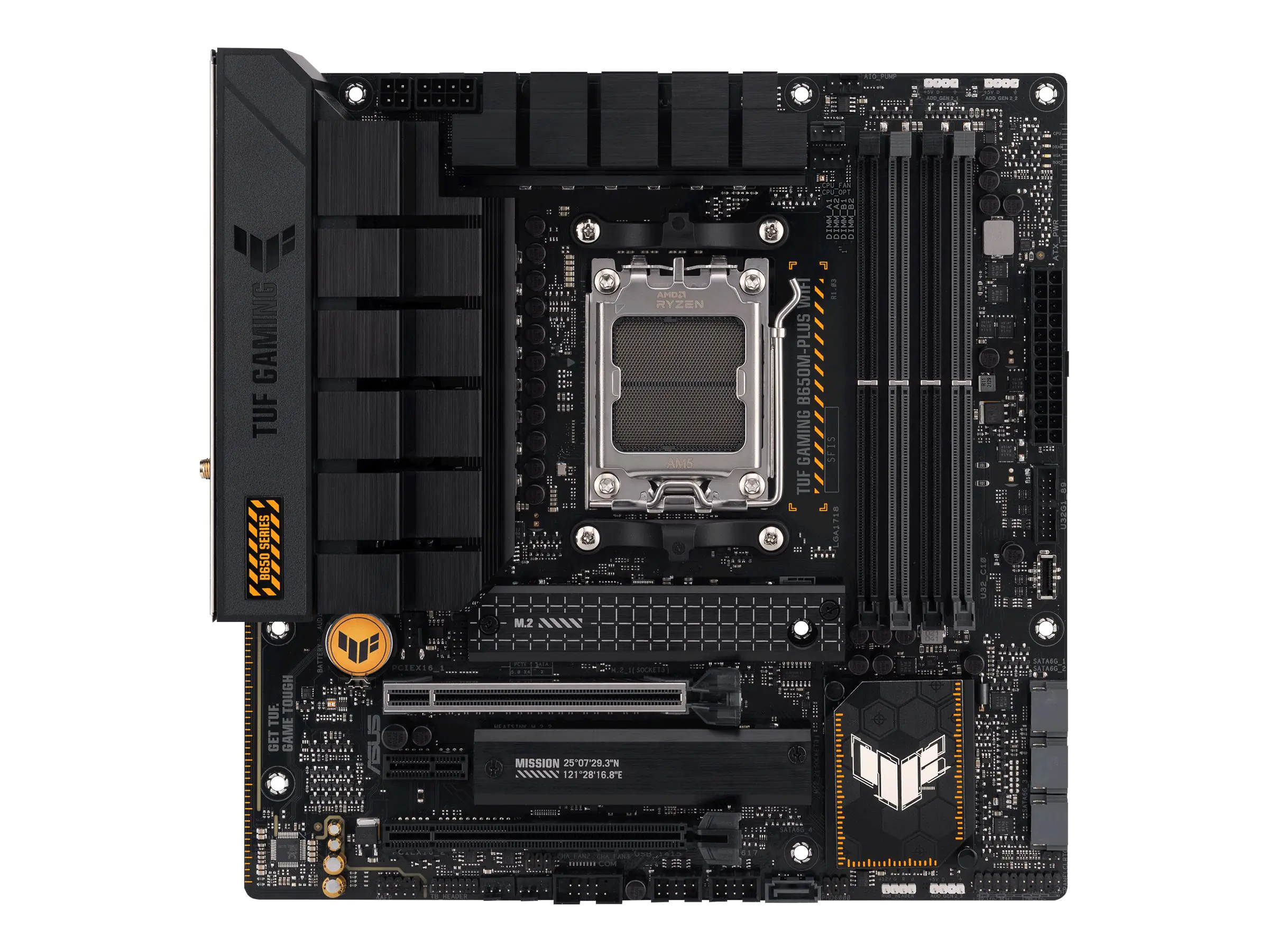 ASUS TUF Gaming B650M-Plus WIFI - Motherboard - micro ATX - Socket AM5 - AMD B650 Chipsatz - USB-C 3.2 Gen 2x2, USB 3.1 Gen 2, USB 3.2 Gen 2, USB-C 3.2 Gen 1 - 2.5 Gigabit LAN, Bluetooth - Onboard-Grafik (CPU erforderlich) 90MB1BF0-M0EAY0