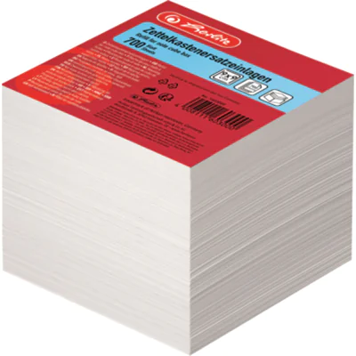 Herlitz Zettelboxeinlage 9 x 9 cm (B x H) 80g/m² holzfrei weiß 700 Bl. Herlitz Zettelboxeinlage 9 x 9 cm (B x H) 80g/m² holzfrei weiß 700 Bl.