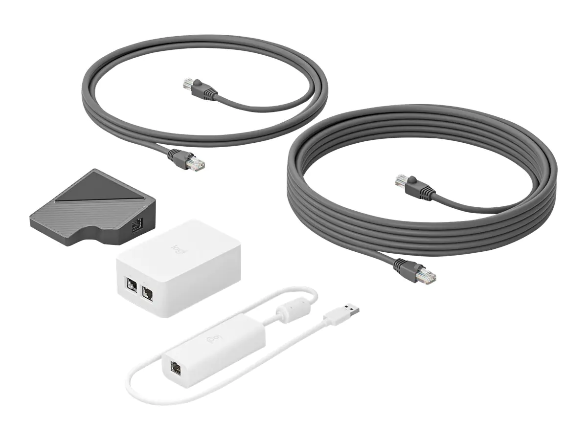 Logitech Cat5e Kit - Videokonferenz-Zubehör-Kit - für Logitech Base Bundle, RoomMate + MeetUp + Tap IP; Room Solution Base Bundle, Huddle, Large