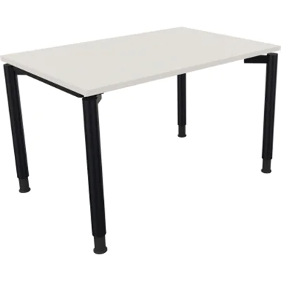 Schreibtisch Vierfuß Rundrohr B1200xT800xH680-820 an/Weiß Schreibtisch Vierfuß Rundrohr B1200xT800xH680-820 an/Weiß