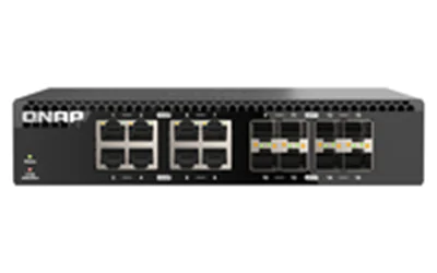 QNAP QSW-3216R-8S8T - Switch - 8 x 100/1000/2.5G/5G/10GBase-T + 8 x 10Gb Ethernet SFP+ - an Rack montierbar