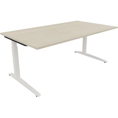 Schreibtisch Kufe Einzels. Quadrat B1800xT1000xH650-850 ws/Akazie hell Schreibtisch Kufe Einzels. Quadrat B1800xT1000xH650-850 ws/Akazie hell