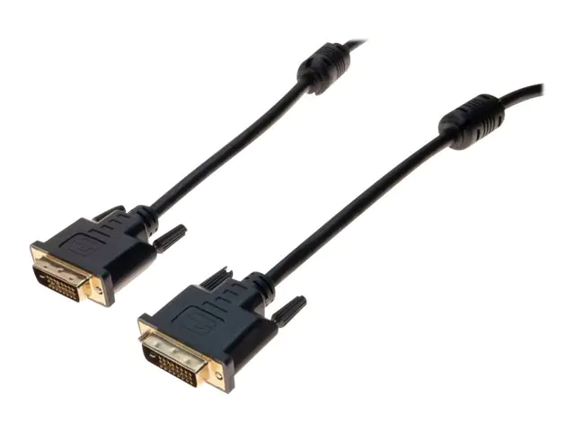 exertis Connect - DVI-Kabel - Dual Link - DVI-D (M) zu DVI-D (M) - 1 m - Daumenschrauben - Schwarz