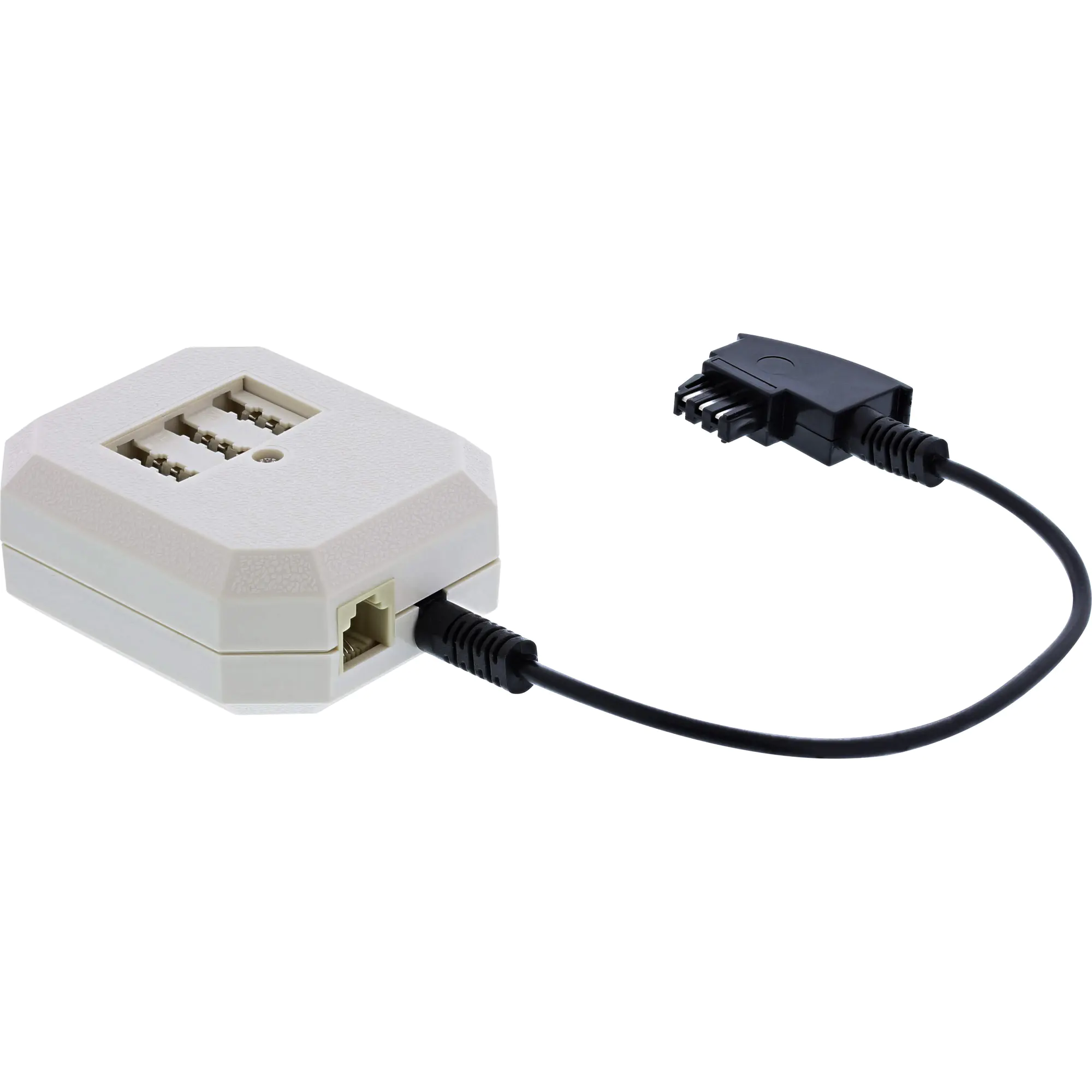 InLine - Telefonadapter - TAE-F (M) zu RJ-11, TAE-N, TAE-F (W) - 20 cm - weiß