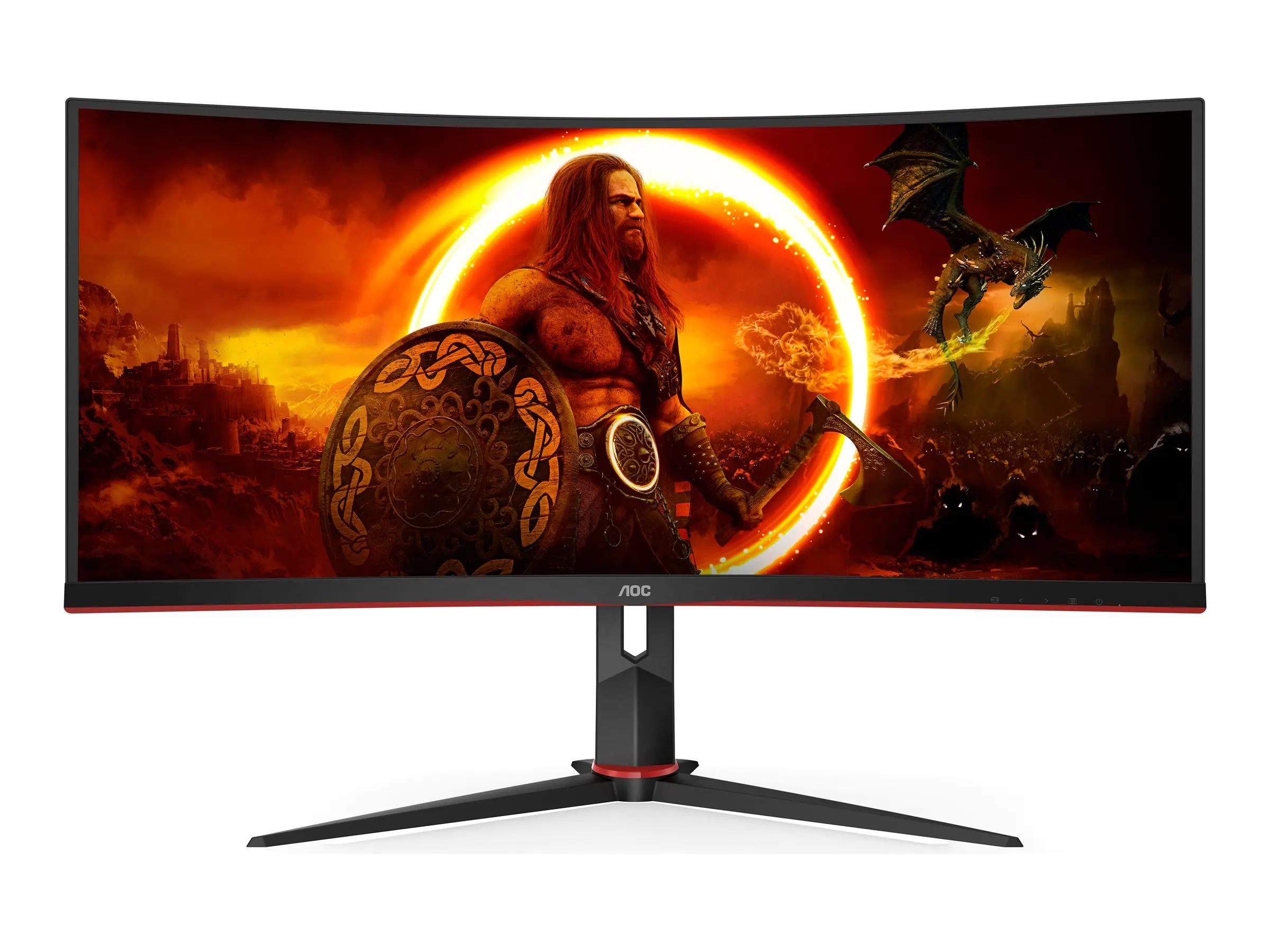 AOC Gaming CU34G2XP/BK - LED-Monitor - Gaming - gebogen - 86.4 cm (34") - 3440 x 1440 WQHD @ 180 Hz - VA - 4000:1 - DisplayHDR 400 - 1 ms - 2xHDMI, 2xDisplayPort - Schwarz AOC Gaming CU34G2XP/BK - LED-Monitor - Gaming - gebogen - 86.4 cm (34") - 3440 x 1440 WQHD @ 180 Hz - VA - 4000:1 - DisplayHDR 400 - 1 ms - 2xHDMI, 2xDisplayPort - Schwarz
