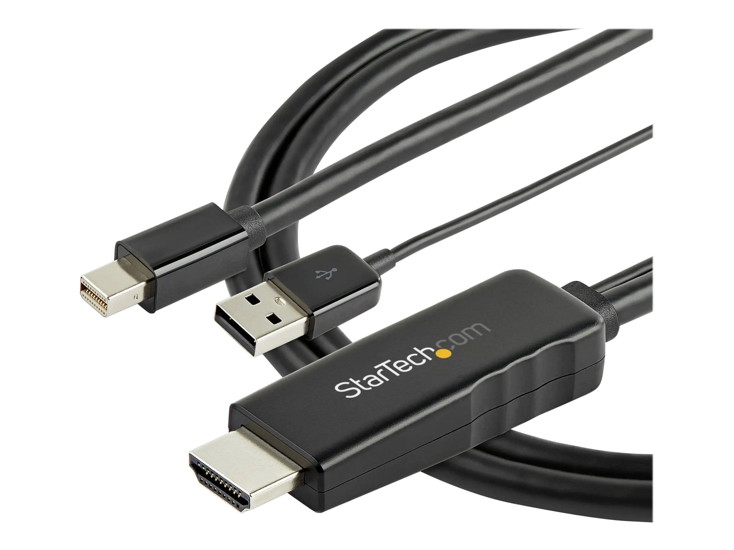 StarTech 6ft (2m) HDMI to Mini DisplayPort Cable 4K 30Hz, Active HDMI to mDP Adapter Converter Cable with Audio, USB Powered, Mac & Windows, HDMI Male to mDP Male Video Adapter Cable - HDMI to mDP Converter (HD2MDPMM2M) - Video- / Audiokabel - HDMI, USB (