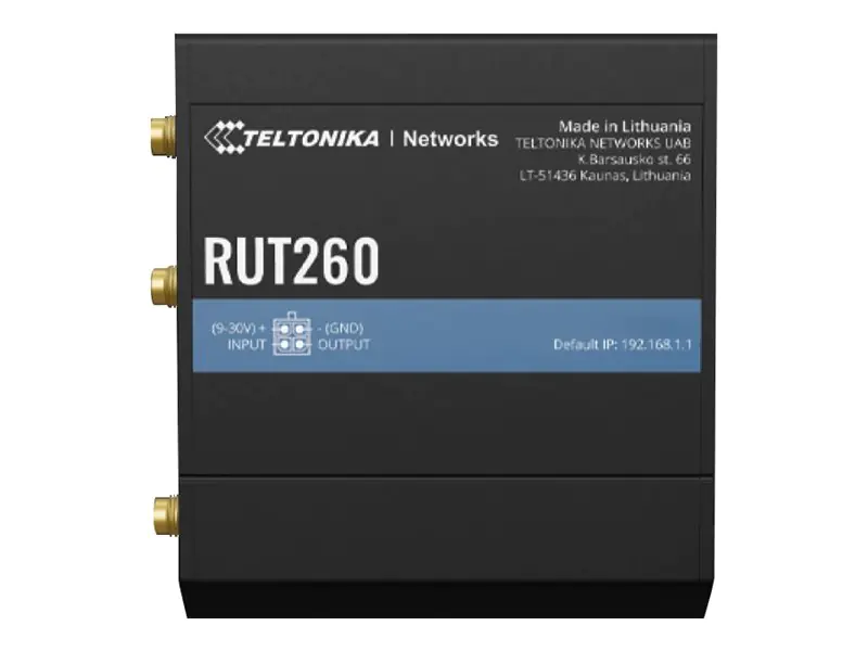 Teltonika RUT260 - Wireless Router - WWAN 2,4 GHz - 3G, 4G - an DIN-Schiene montierbar Teltonika RUT260 - Wireless Router - WWAN 2,4 GHz - 3G, 4G - an DIN-Schiene montierbar