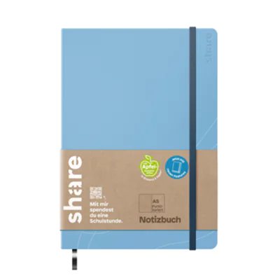 share Notizbuch DIN A5 punktkariert (dotted) hellblau 96 Bl.
