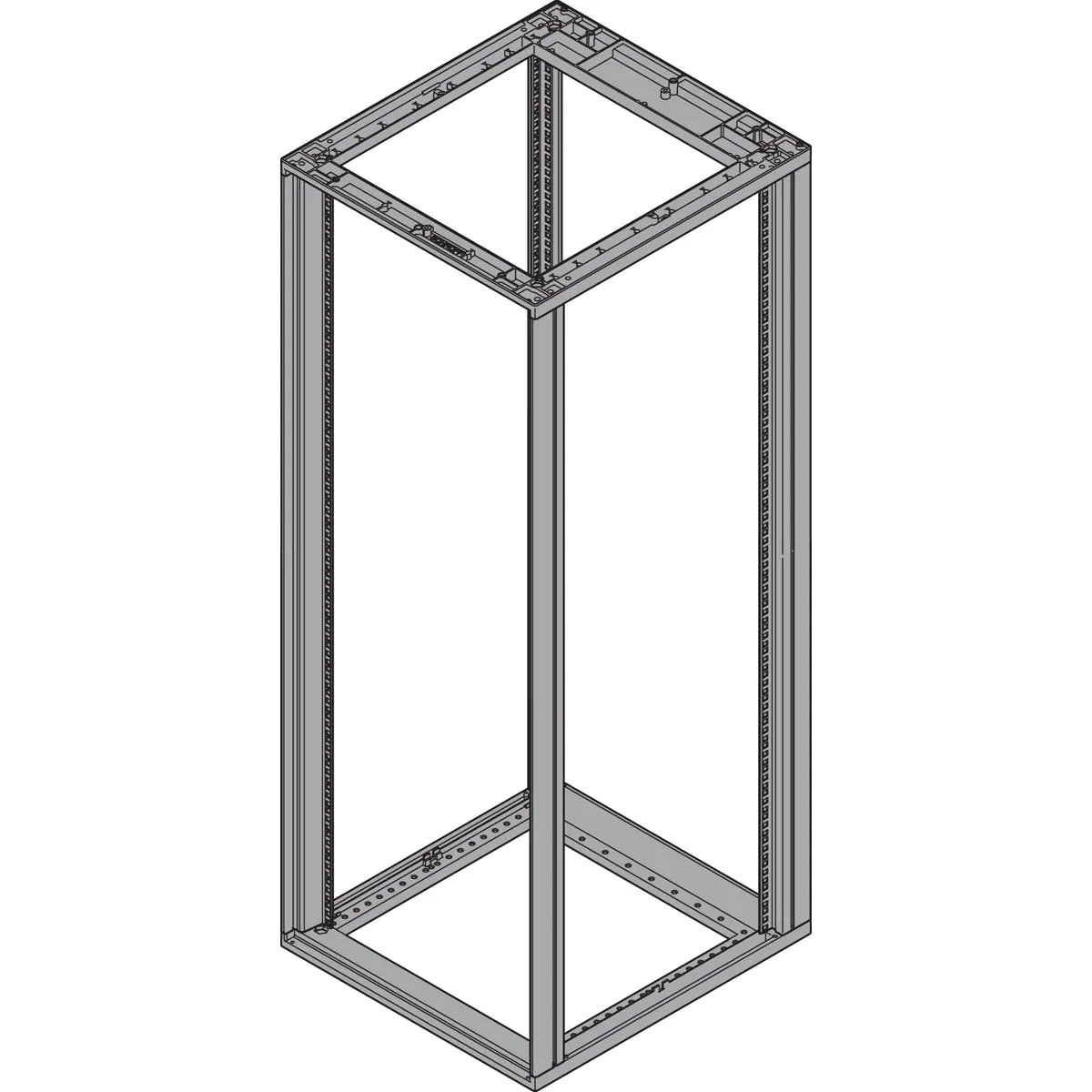 Schroff FRAME HD 19"38U 553W 800D RAL7021 - Rack-Zubehör Schroff FRAME HD 19"38U 553W 800D RAL7021 - Rack-Zubehör