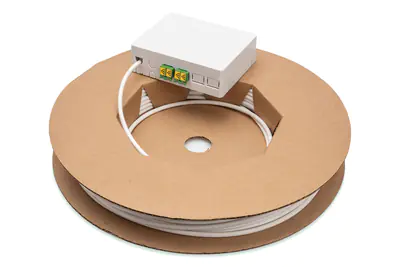 DIGITUS Fttx Installationskit, Vorkonfektioniert, 4-Faser, LC/APC Stecker, Länge 70m