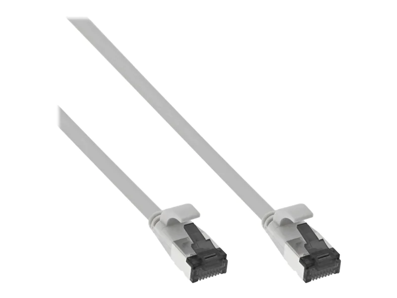 InLine Patchkabel flach - U/FTP - Cat.8.1 - TPE halogenfrei - grau - 7,5m 75807