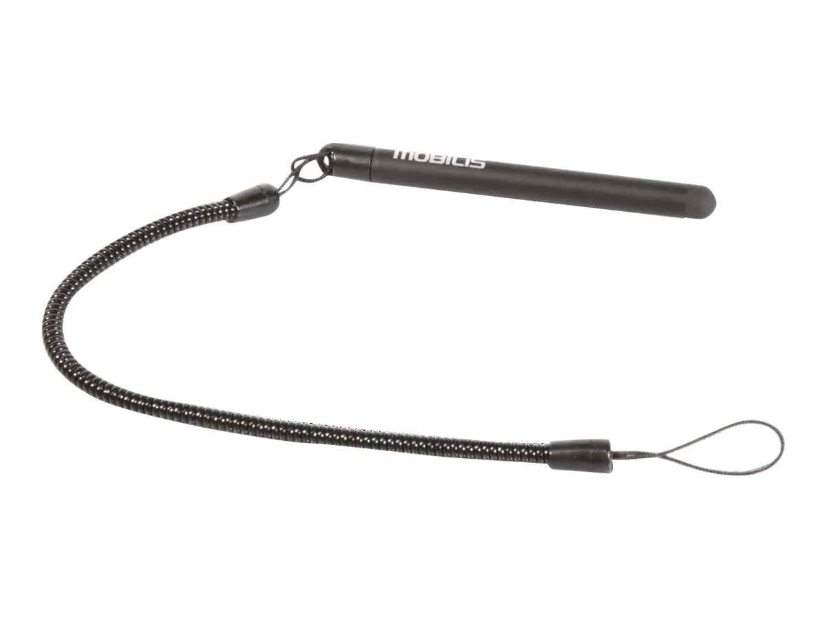 Mobilis Retractable Capacitive Stylus + Spiral Cord - Stylus für Handy, Tablet - Schwarz (Packung mit 10) 001030
