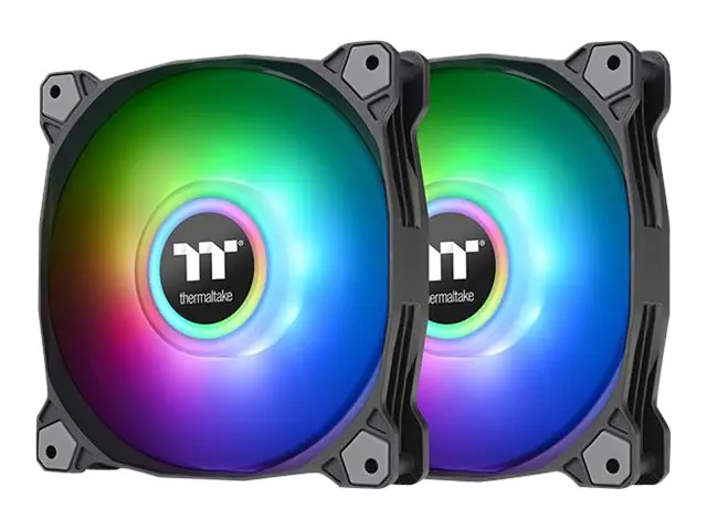Thermaltake Pure Duo 14 ARGB Sync Radiator Fan - Gehäuselüfter - 140 mm - Schwarz (Packung mit 2) CL-F116-PL14SW-A