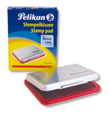 Pelikan Stempelkissen 331181 Gr.3 5x7cm Metallic-Gehäuse rot