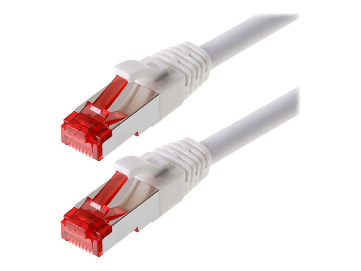 Helos - Patch-Kabel - RJ-45 (M) bis RJ-45 (M) - 1.5 m - SFTP, PiMF - CAT 6 - halogenfrei, geformt, ohne Haken - weiß Helos - Patch-Kabel - RJ-45 (M) bis RJ-45 (M) - 1.5 m - SFTP, PiMF - CAT 6 - halogenfrei, geformt, ohne Haken - weiß