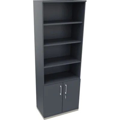 Kombischrank 2OH Tür 4OH Regal B800xT442xH2221mm si/Lavagrau Kombischrank 2OH Tür 4OH Regal B800xT442xH2221mm si/Lavagrau