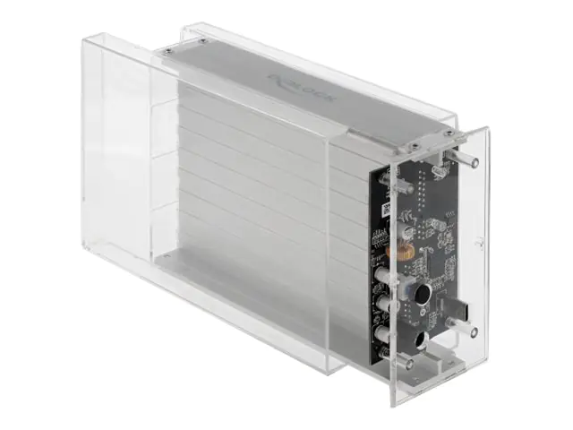 Delock External Dual Enclosure for 2 x 3.5' SATA HDD with USB Type-C - Speichergehäuse - 3.5" (8.9 cm) - SATA 6Gb/s - USB 3.2 (Gen 1) - durchsichtig
