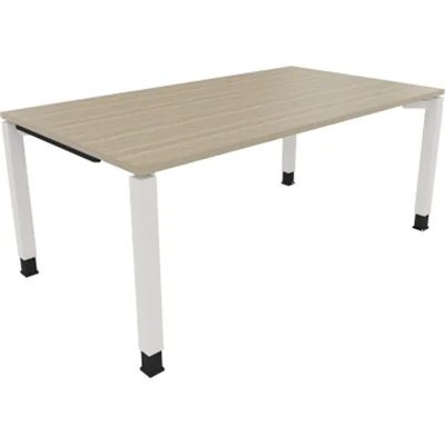 Schreibtisch Vierfuß Quadratrohr B1800xT1000xH680-820 ws/Eiche Natur Schreibtisch Vierfuß Quadratrohr B1800xT1000xH680-820 ws/Eiche Natur