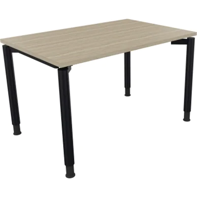 Schreibtisch Vierfuß Rundrohr B1200xT800xH680-820 an/Eiche Natur Schreibtisch Vierfuß Rundrohr B1200xT800xH680-820 an/Eiche Natur