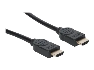 Manhattan HDMI Cable with Ethernet, 8K@60Hz (Ultra High Speed), 2m, Male to Male, Black, 4K@120Hz, Ultra HD 4k x 2k, Fully Shielded, Gold Plated Contacts, Lifetime Warranty, Polybag - Ultra High Speed - HDMI-Kabel - HDMI männlich zu HDMI männlich - 2 m - Manhattan HDMI Cable with Ethernet, 8K@60Hz (Ultra High Speed), 2m, Male to Male, Black, 4K@120Hz, Ultra HD 4k x 2k, Fully Shielded, Gold Plated Contacts, Lifetime Warranty, Polybag - Ultra High Speed - HDMI-Kabel - HDMI männlich zu HDMI männlich - 2 m -