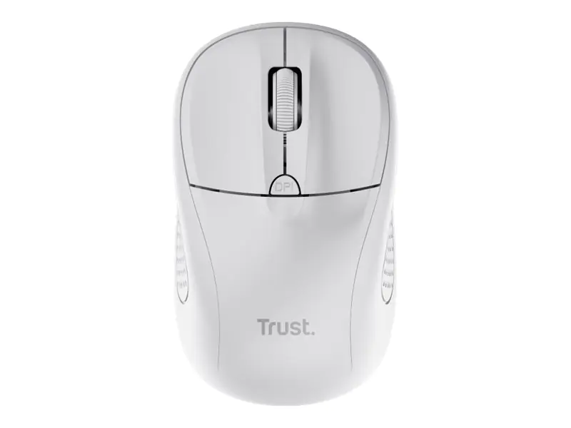 Trust Primo - Maus - rechts- und linkshändig - optisch - 4 Tasten - kabellos - 2.4 GHz - kabelloser Empfänger (USB) - Mattes Weiß