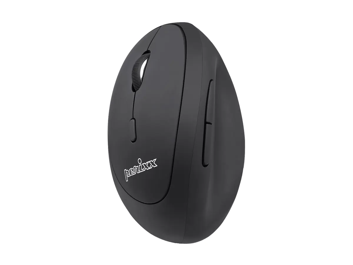 Perixx PERIMICE-719L - Maus - ergonomisch - Für Linkshänder - optisch - 6 Tasten - kabellos - 2.4 GHz - kabelloser Empfänger (USB)