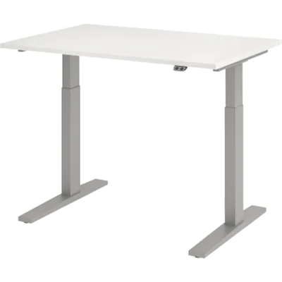 Hammerbacher Schreibt. VXMKA12/W/S el.120x80cm silber/weiß Hammerbacher Schreibt. VXMKA12/W/S el.120x80cm silber/weiß