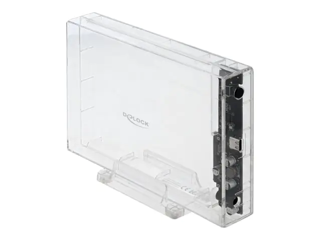 Delock External Enclosure for 3.5" SATA HDD with USB Type-C - Speichergehäuse - 3.5" (8.9 cm) - SATA 6Gb/s - USB 3.2 (Gen 1) - durchsichtig