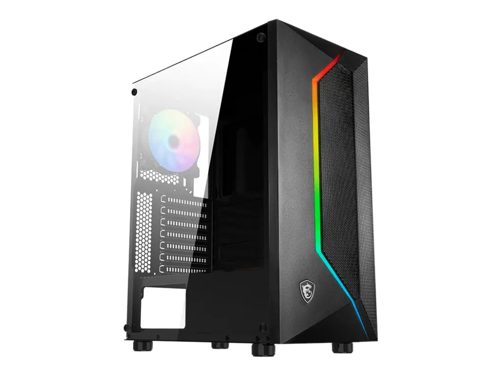 MSI MAG VAMPIRIC 100R - Mid tower - ATX - Seitenteil mit Fenster (gehärtetes Glas) - keine Spannungsversorgung (ATX) - USB/Audio