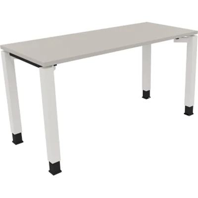 Schreibtisch Vierfuß Quadratrohr B1400xT600xH680-820 ws/Lichtgrau Schreibtisch Vierfuß Quadratrohr B1400xT600xH680-820 ws/Lichtgrau